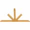 Ekena Millwork Saratoga Rough Sawn Timber Gable Bracket, Western Red Cedar, 96"W x 64"H x 2"D x 6"F, 16/12 Pitch GBW096X64X0206SAR00RWR - alternate 5